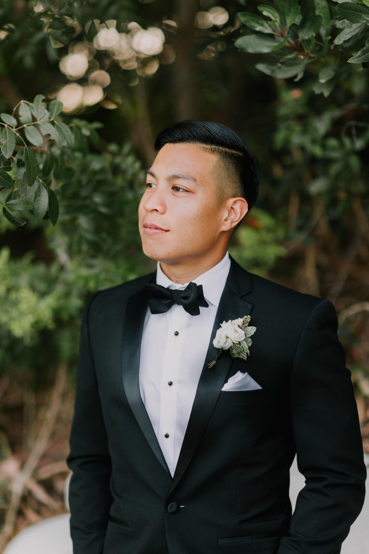 classic black tuxedo for groom