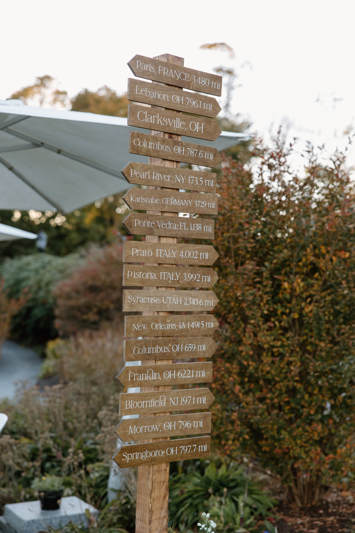 nautical sign with wedding destinations