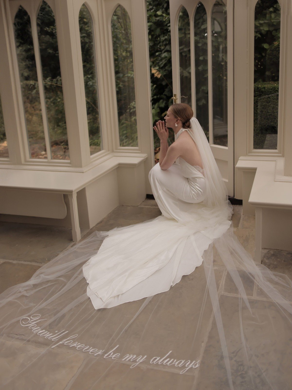 Bride with Embroidered Veil