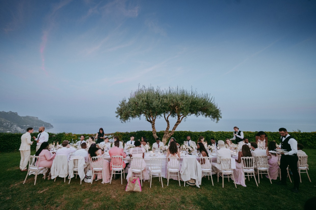 blush garden wedding featuring galia lahav