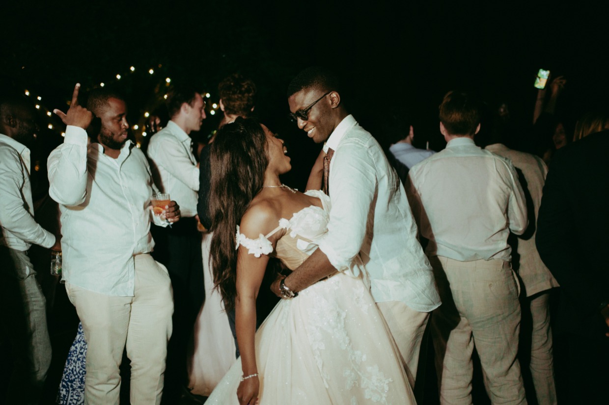 bride dancing in euphoria dress by galia lahav