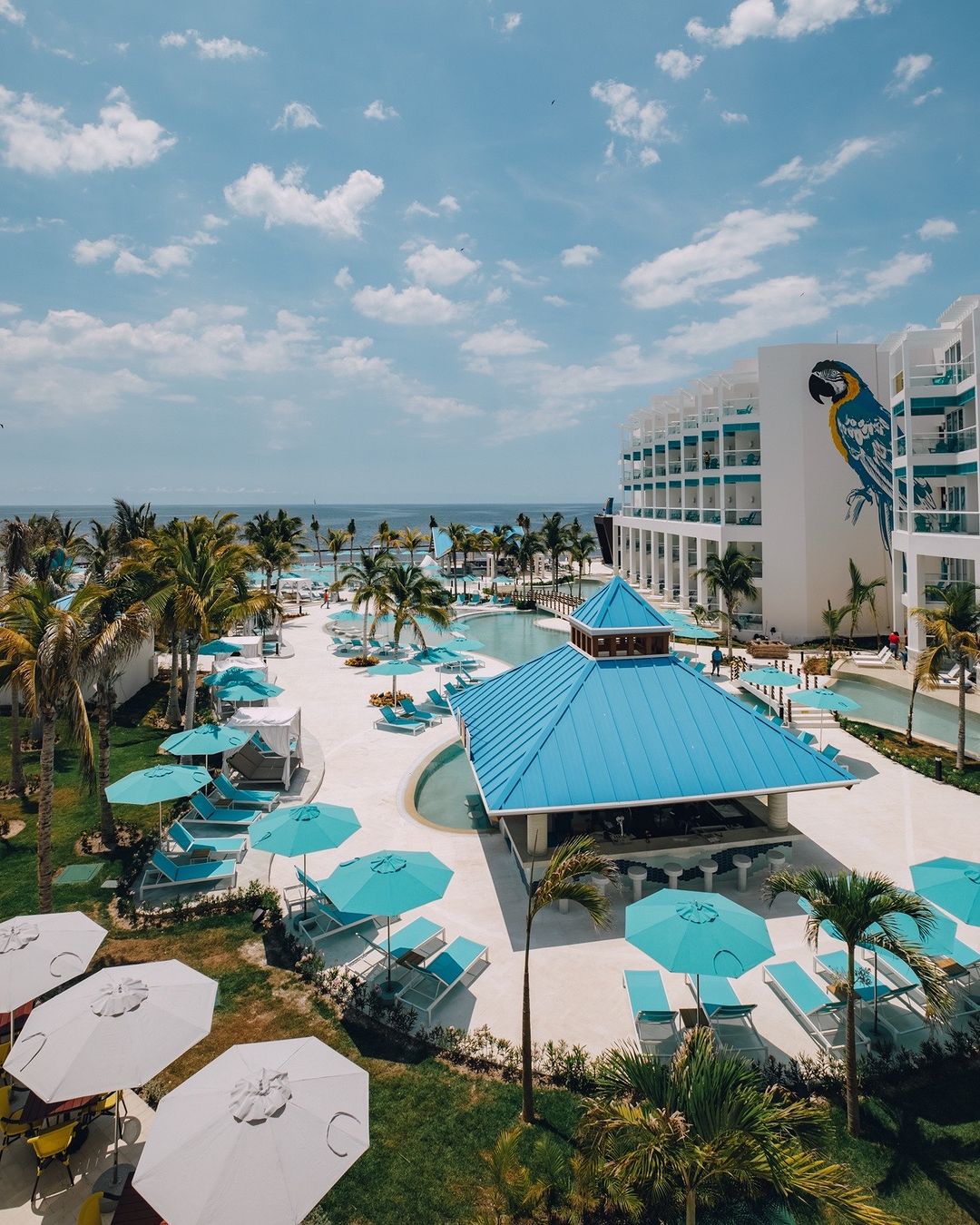 view of the pools at margaritaville riviera maya cancun