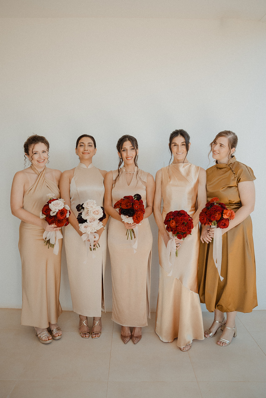 bridesmaids in qipao by jinza oriental couture