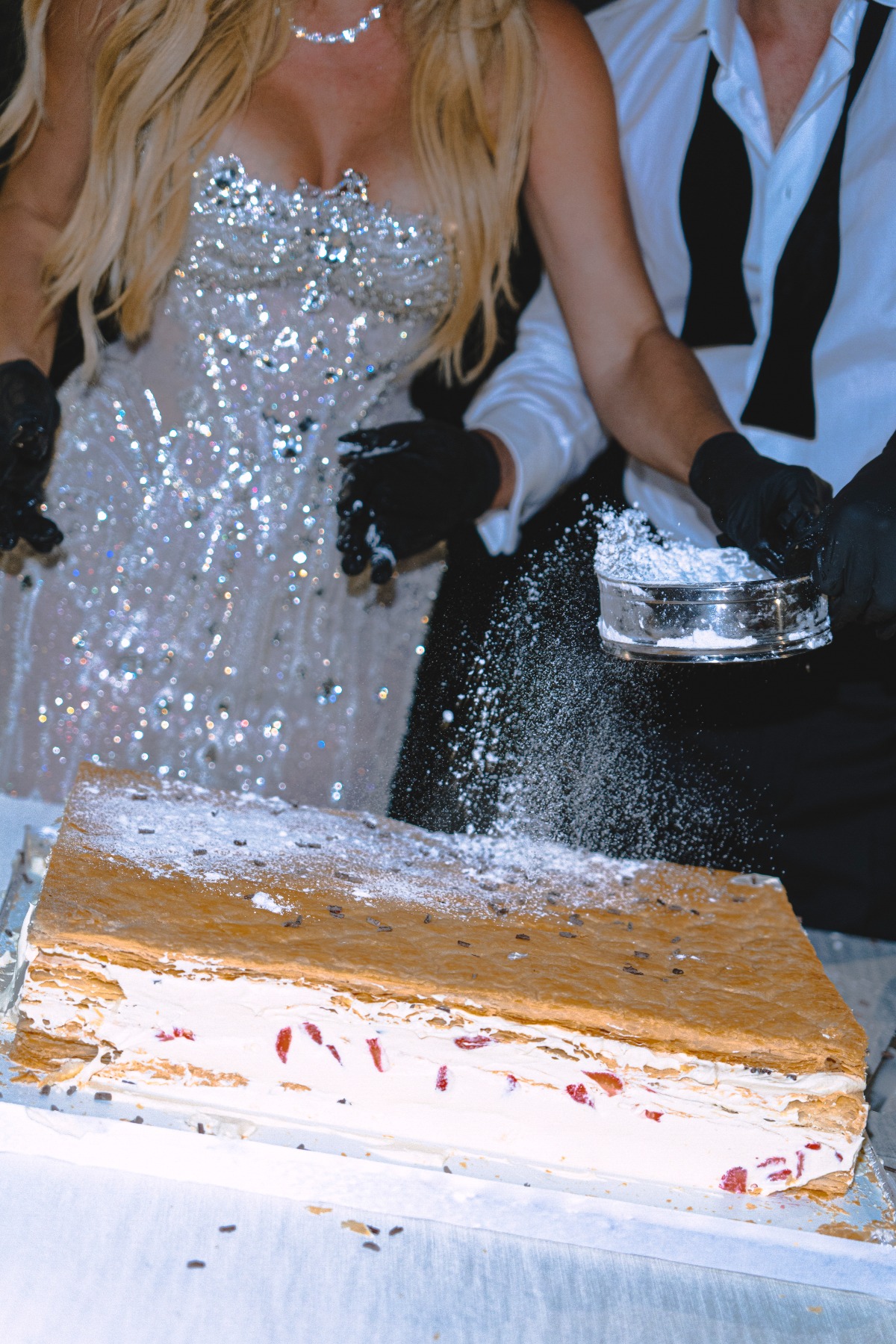 sparkly italian wedding cake