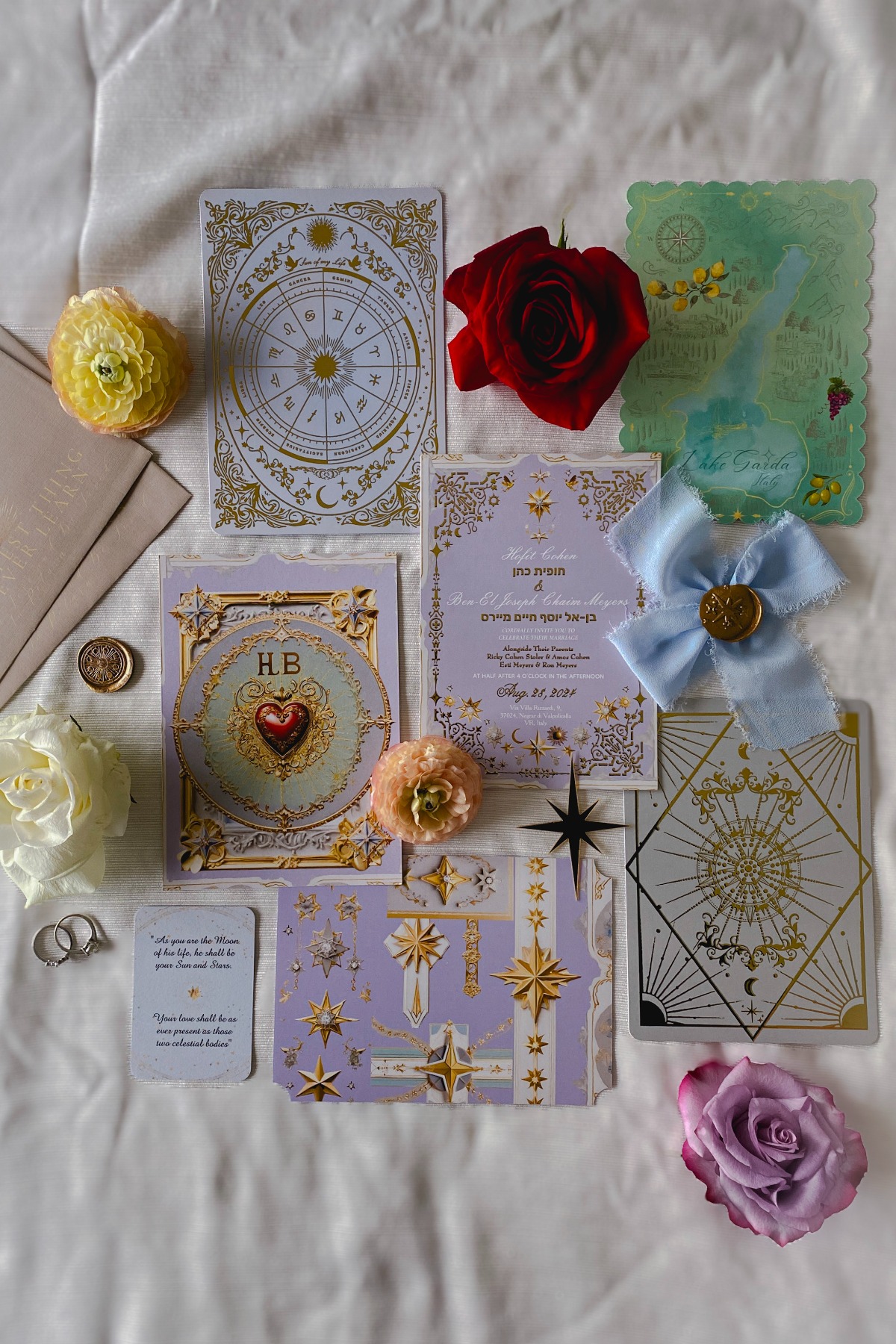 baz luhrmann inspired wedding invitations