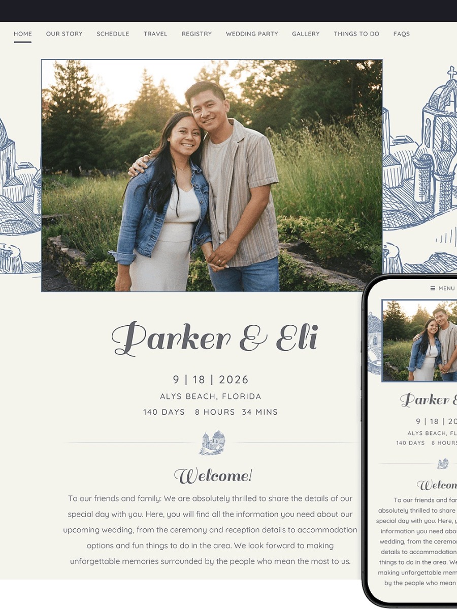 The only wedding website platform that takes care of everything