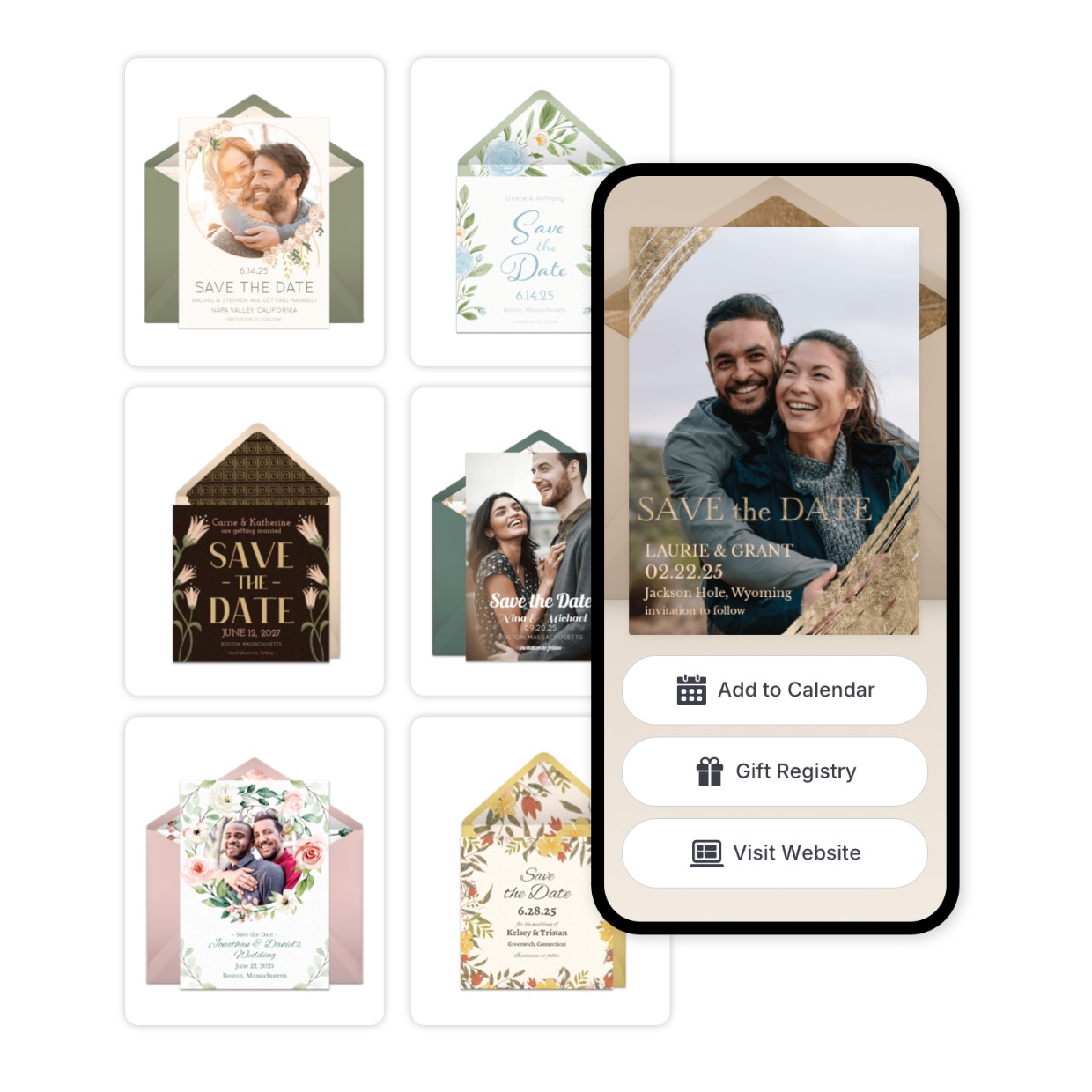 Lovebird for digital save the dates