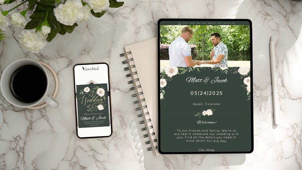 digital wedding invitations from lovebird