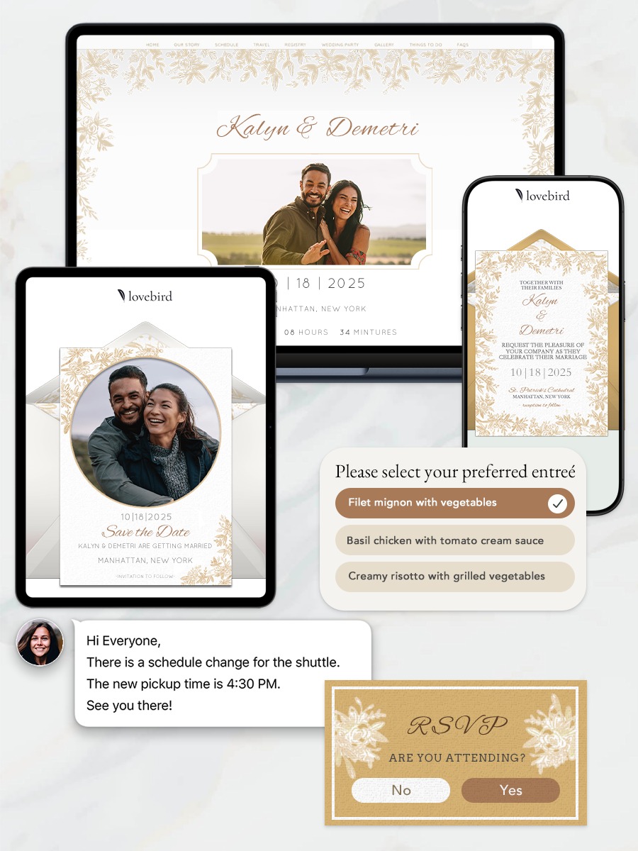 digital wedding invitations by lovebird