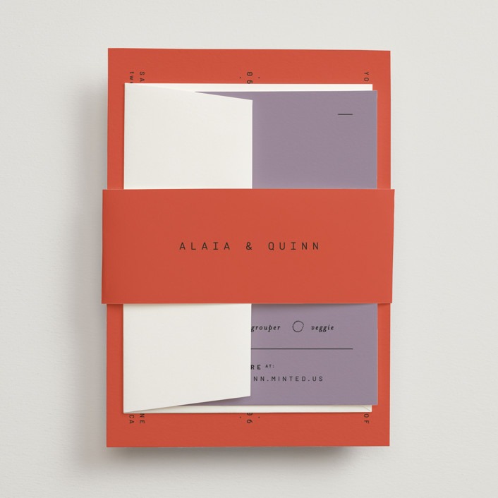 colorful wedding invitation suite from Minted