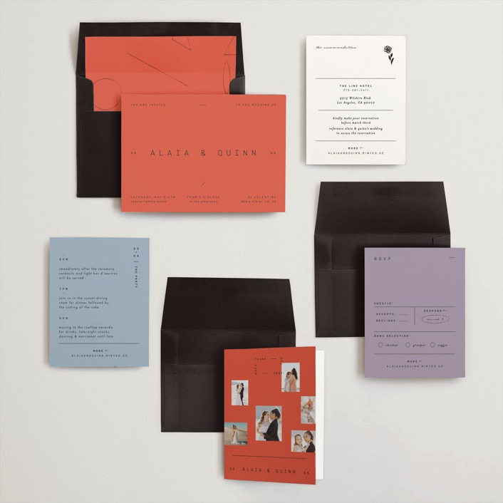 modern minimalist wedding invitation suite from Minted