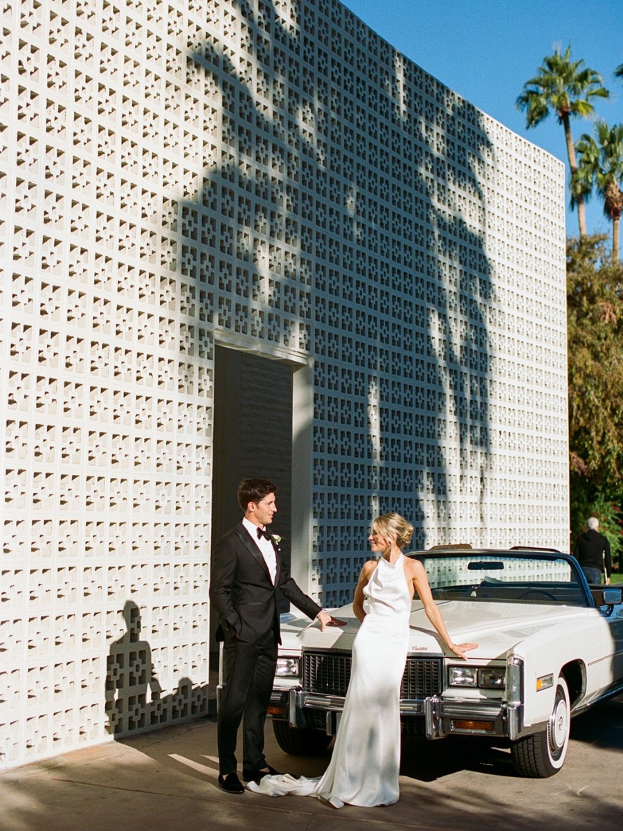 Cali vibes and vintage rides at this palm springs luxe wedding