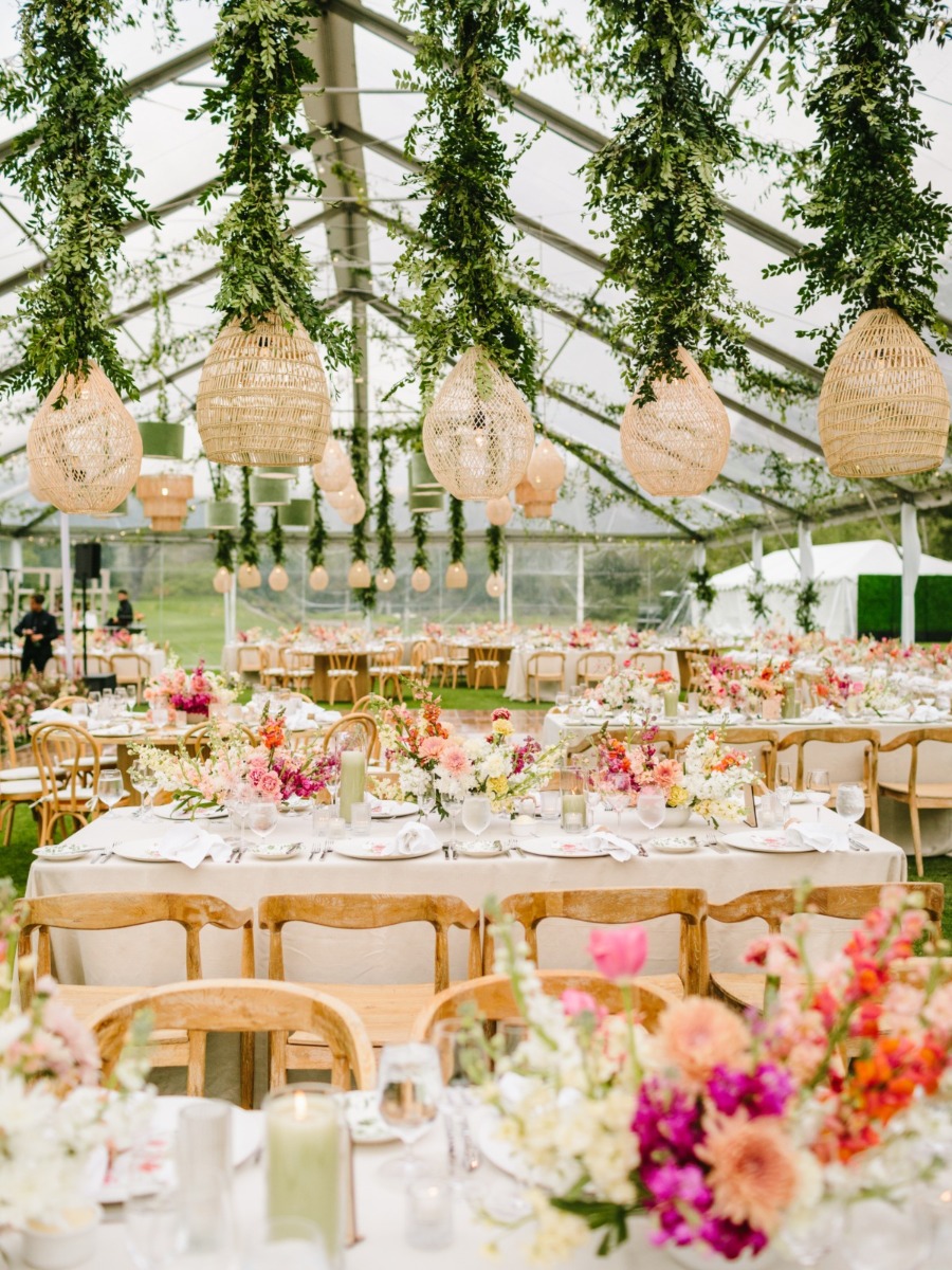 Colorful cali wedding featuring all of your favorite aussie designers