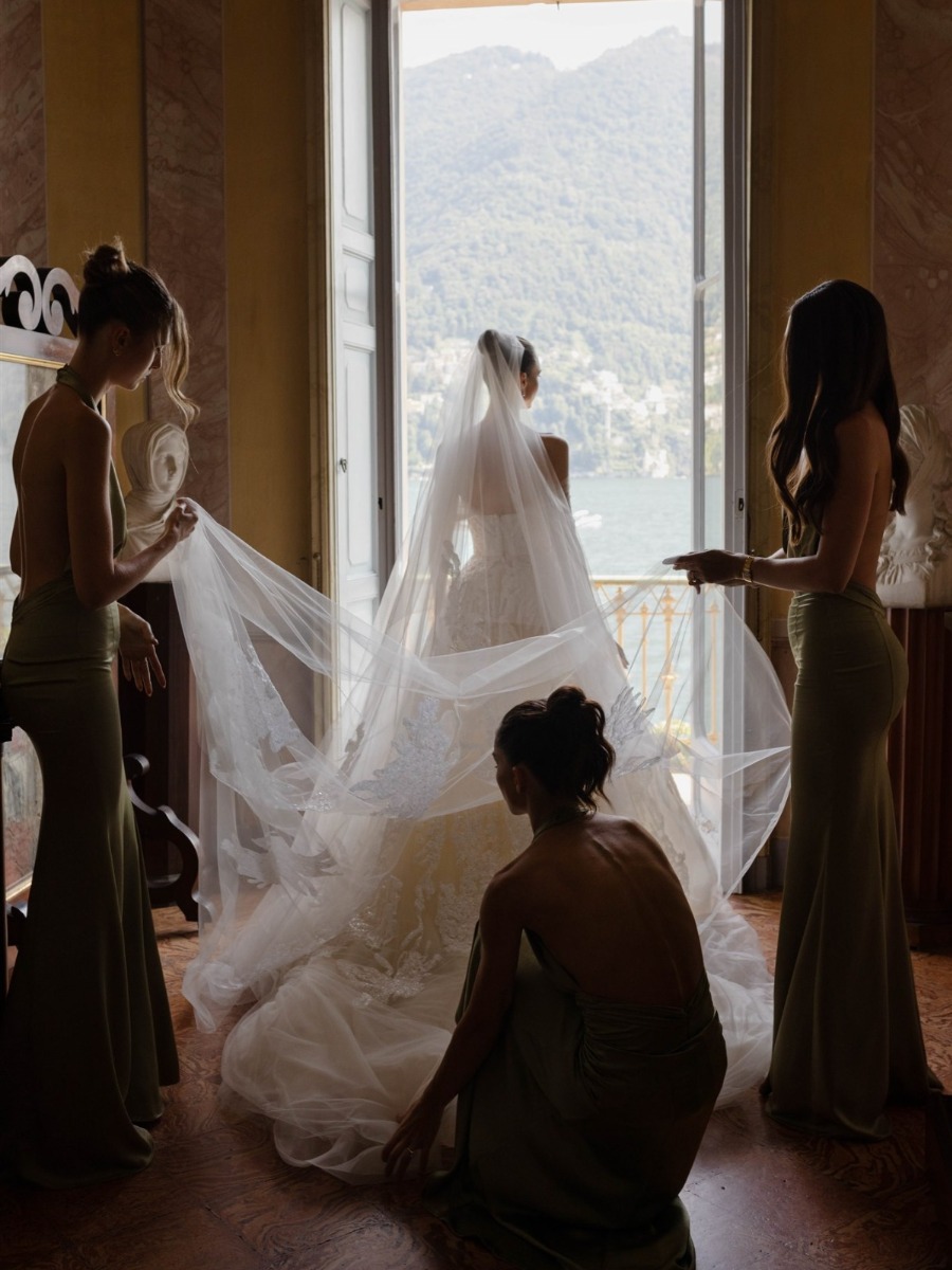 Stylish wedding on lake como with so many dresses, we lost count