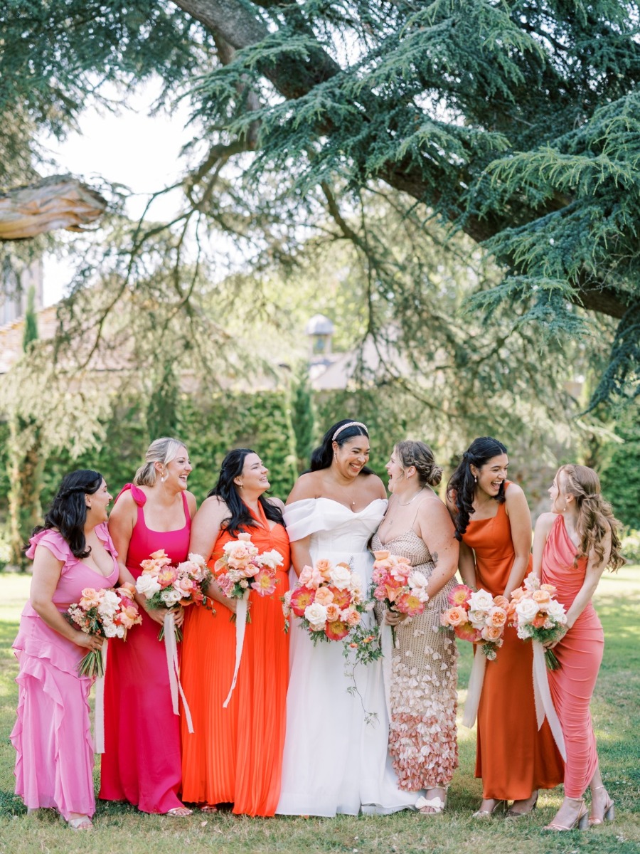 A romantic english garden wedding inspired by aperol spritz