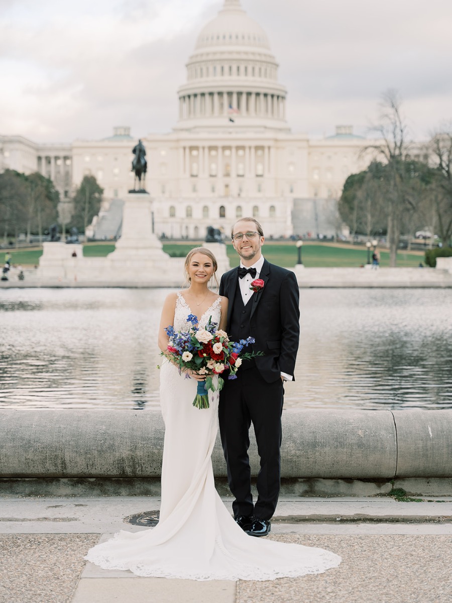 It's no mystery that this couple's Spy Museum wedding was a must-see