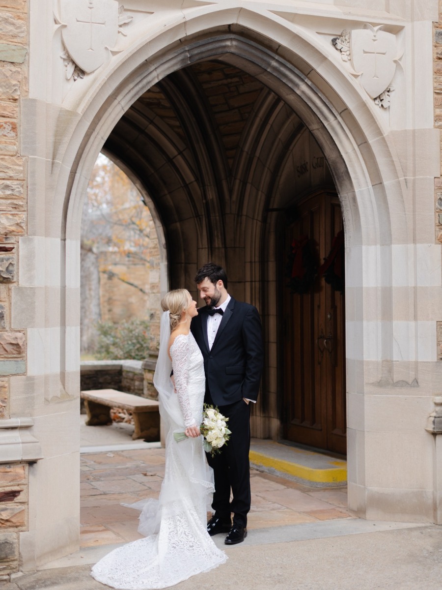 Nashville wedding set against the unique architecture of the city